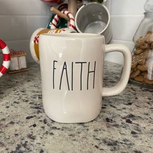 Rae Dunn Faith & I can move mountains mug